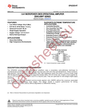 OPA2333SHKJ datasheet  